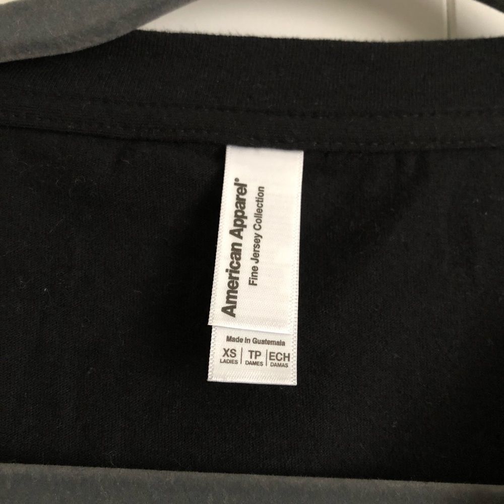 3/$25 American Apparel Black Boxy Longsleeve Tee - Picture 3 of 4